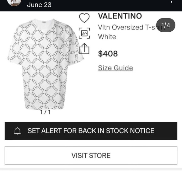 Valentino White VLTN Logo T-Shirt